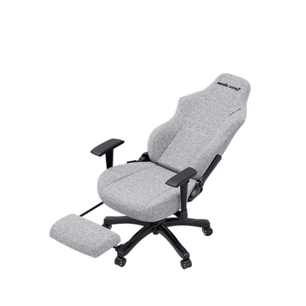 ANDASEAT Luna Pro Fabric Gaming Chair with Footrest - Grey