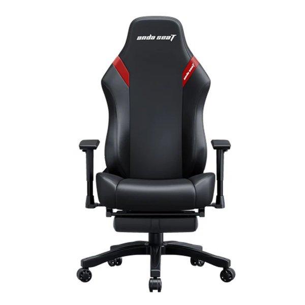 ANDASEAT Luna Pro Fabric Gaming Chair with Footrest - Black/Red