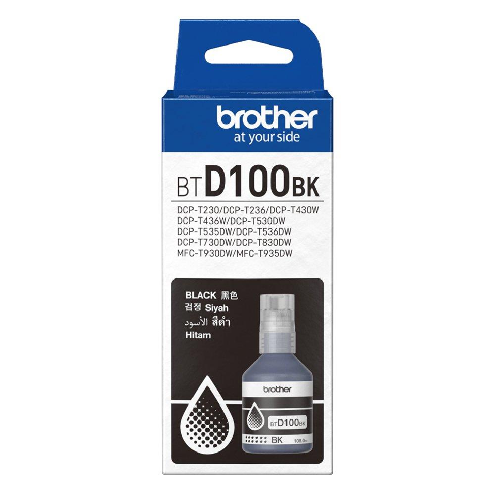 Brother Genuine High Yield Black Ink Bottle, 7500 Page, BTD100BK