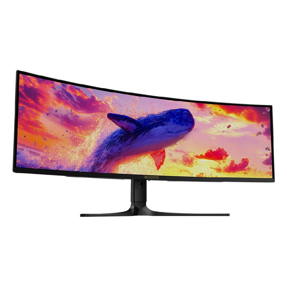 SADES 49" Dual QHD OLED Curved Gaming Monitor, SA-C01U49 - Black