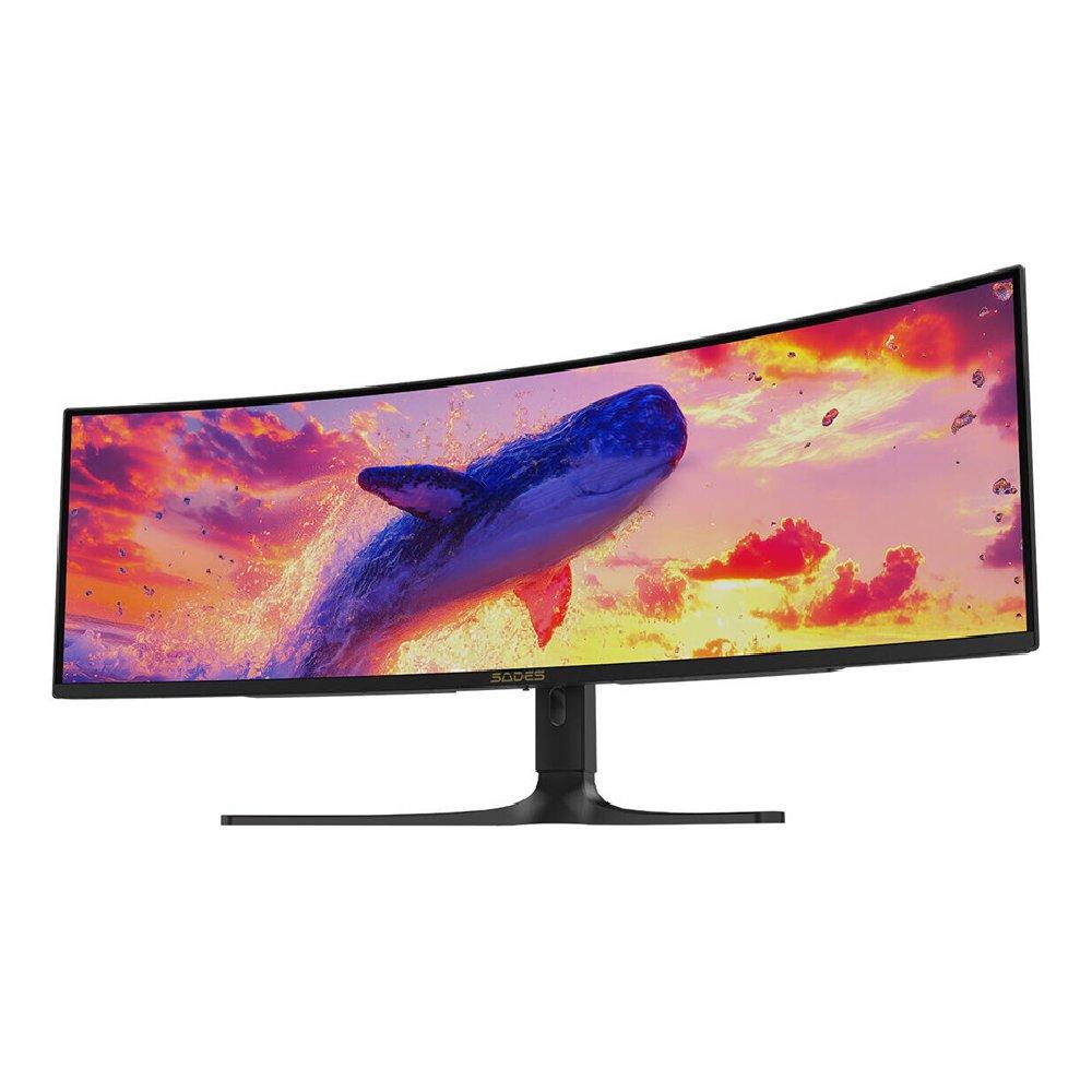 SADES 49" Dual QHD OLED Curved Gaming Monitor, SA-C01U49 - Black