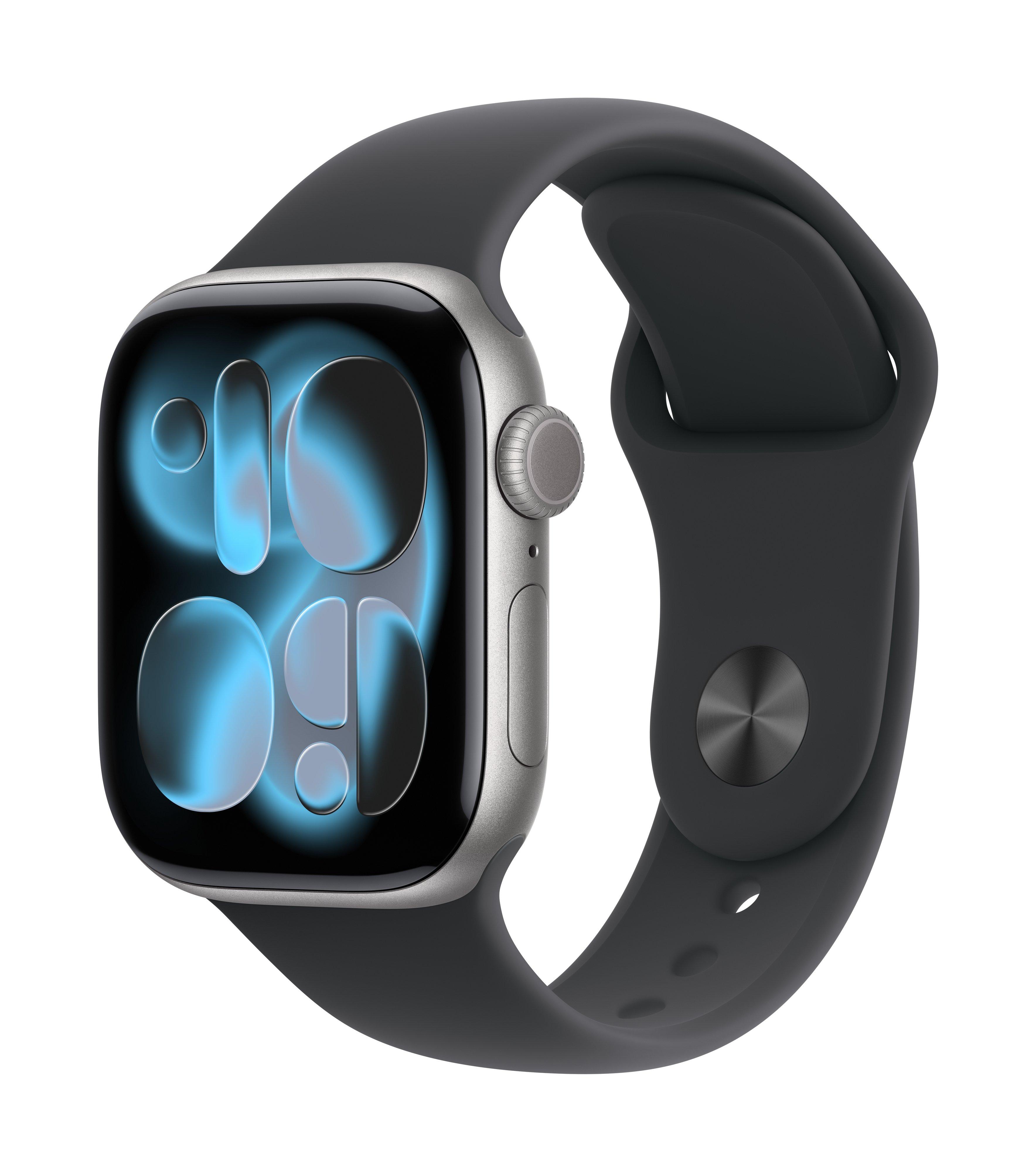 Apple Watch Series 11 GPS + Cellular 42mm Space Grey Aluminium Case with Black Sport Band - M/L
