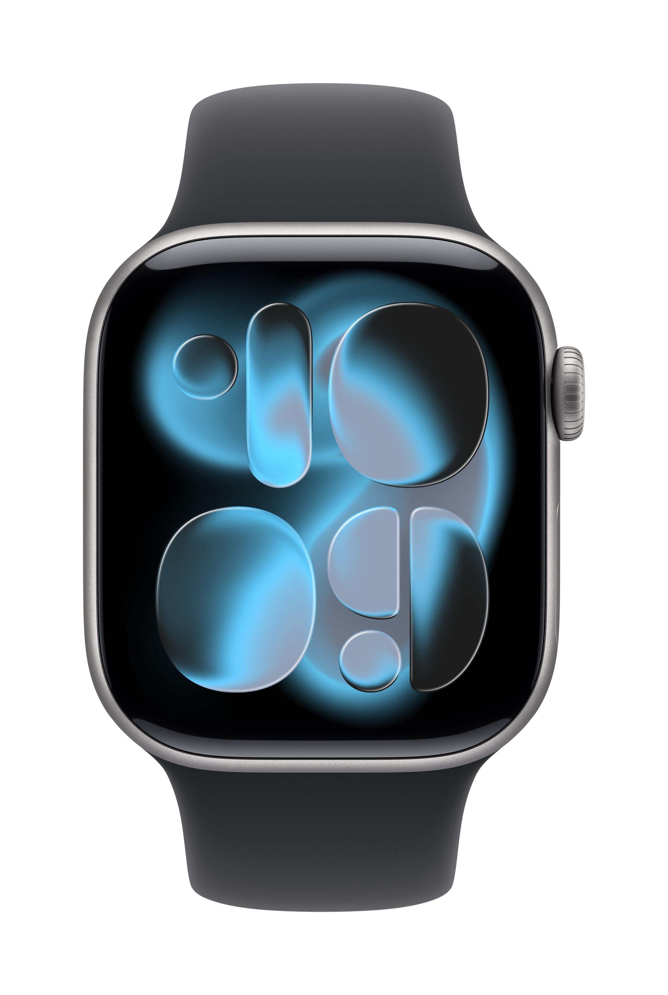 Apple Watch Series 11 GPS + Cellular 42mm Space Grey Aluminium Case with Black Sport Band - M/L