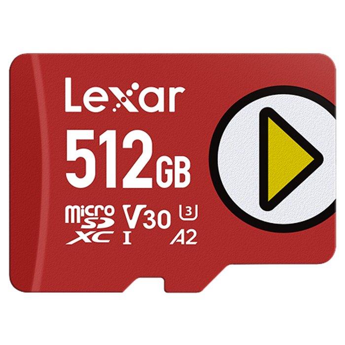 Lexar 512GB Play MicroSDXC UHS-I Card, LMSPLAY512G-BNSNG – Red