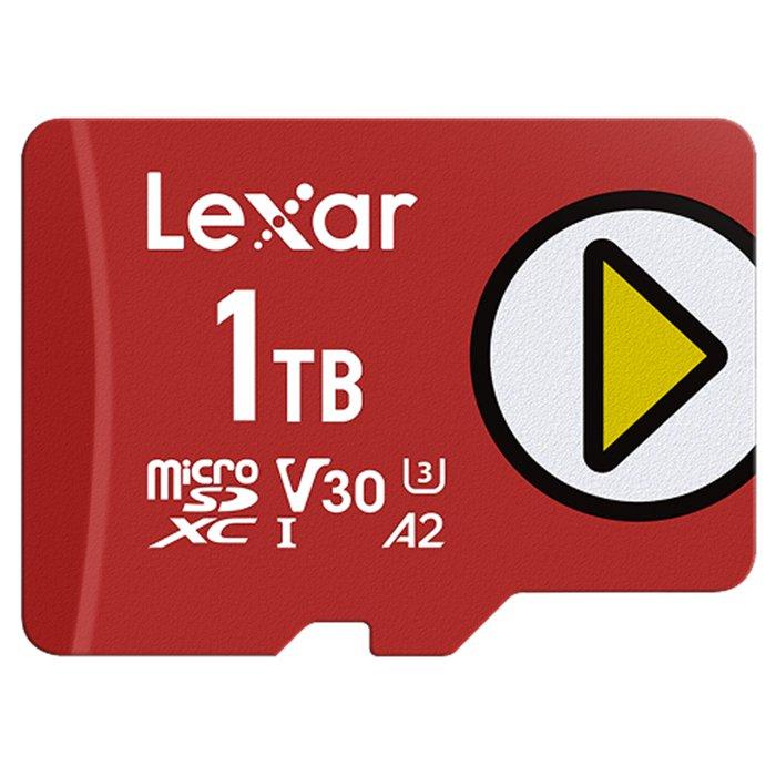 بطاقة ليكسار بلاي مايكرو إس دي إكس سي يو إتش إس-1، سعة 1 تيرابايت، LMSPLAY001T-BNSNG  - أحمر