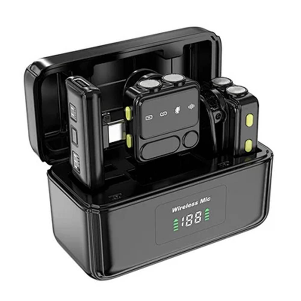 WiWU Bluetooth Lavalier Mic Type-C & iOS Plug, Wi-WM005 - Black