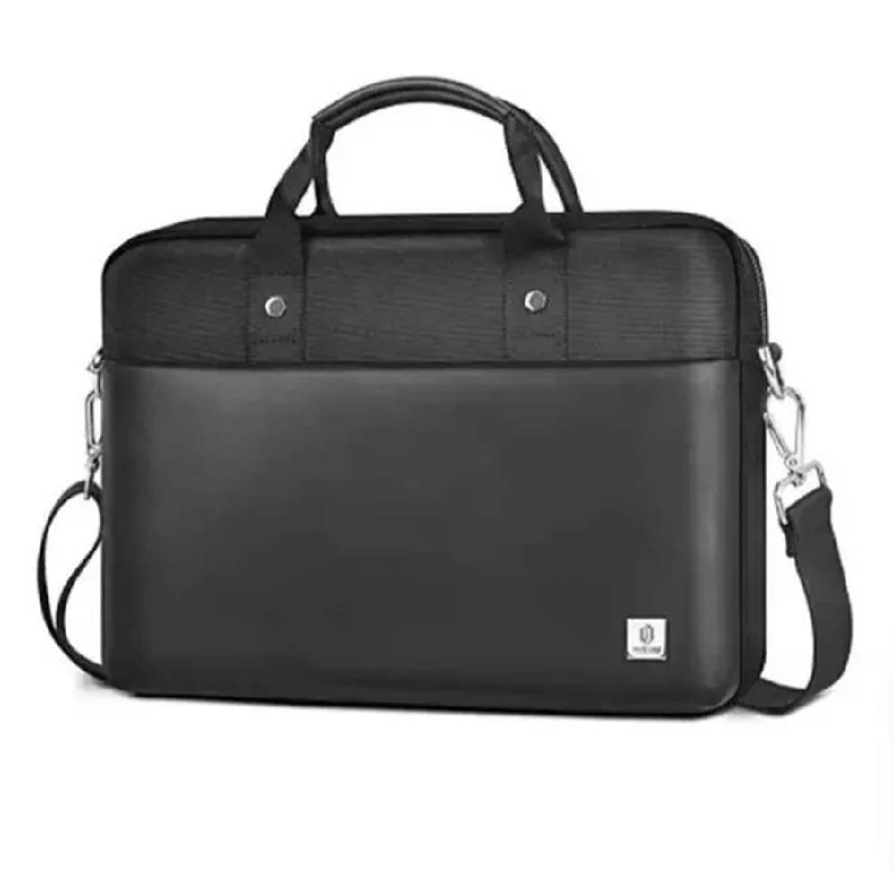 Wiwu Hali Leather Laptop Bag, BAG493 - Black 