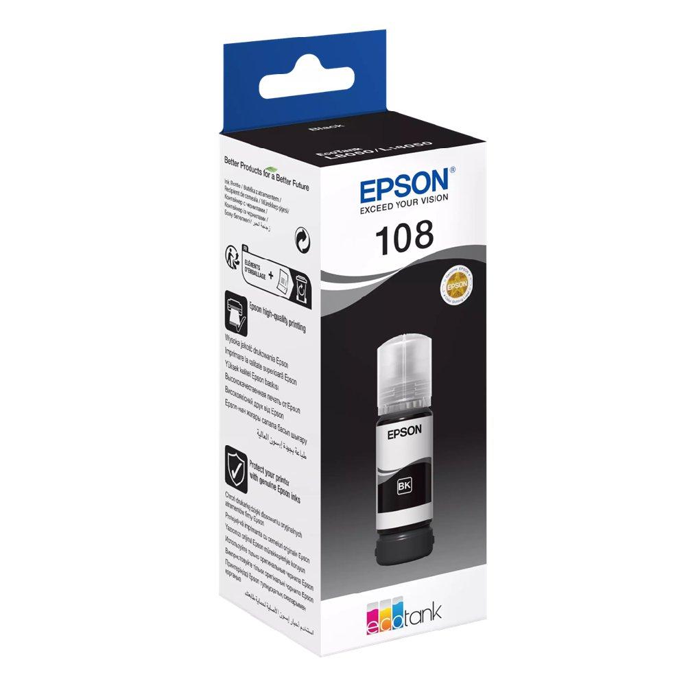 EPSON 108 EcoTank Black ink bottle, ECO-108