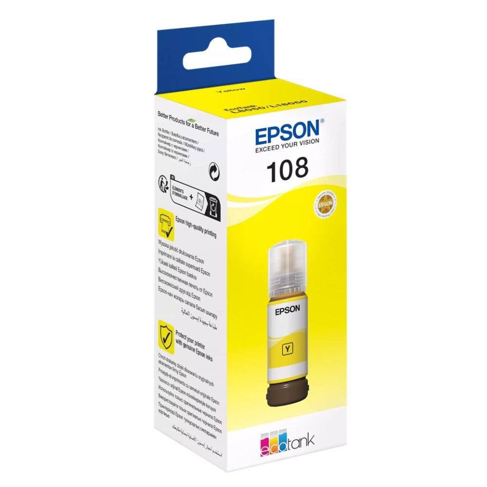EPSON 108 EcoTank Yellow ink bottle, ECO-108