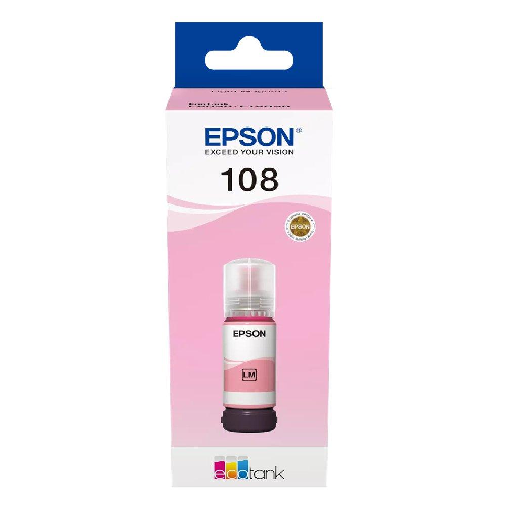 EPSON 108 EcoTank Light Magenta ink bottle, ECO-108