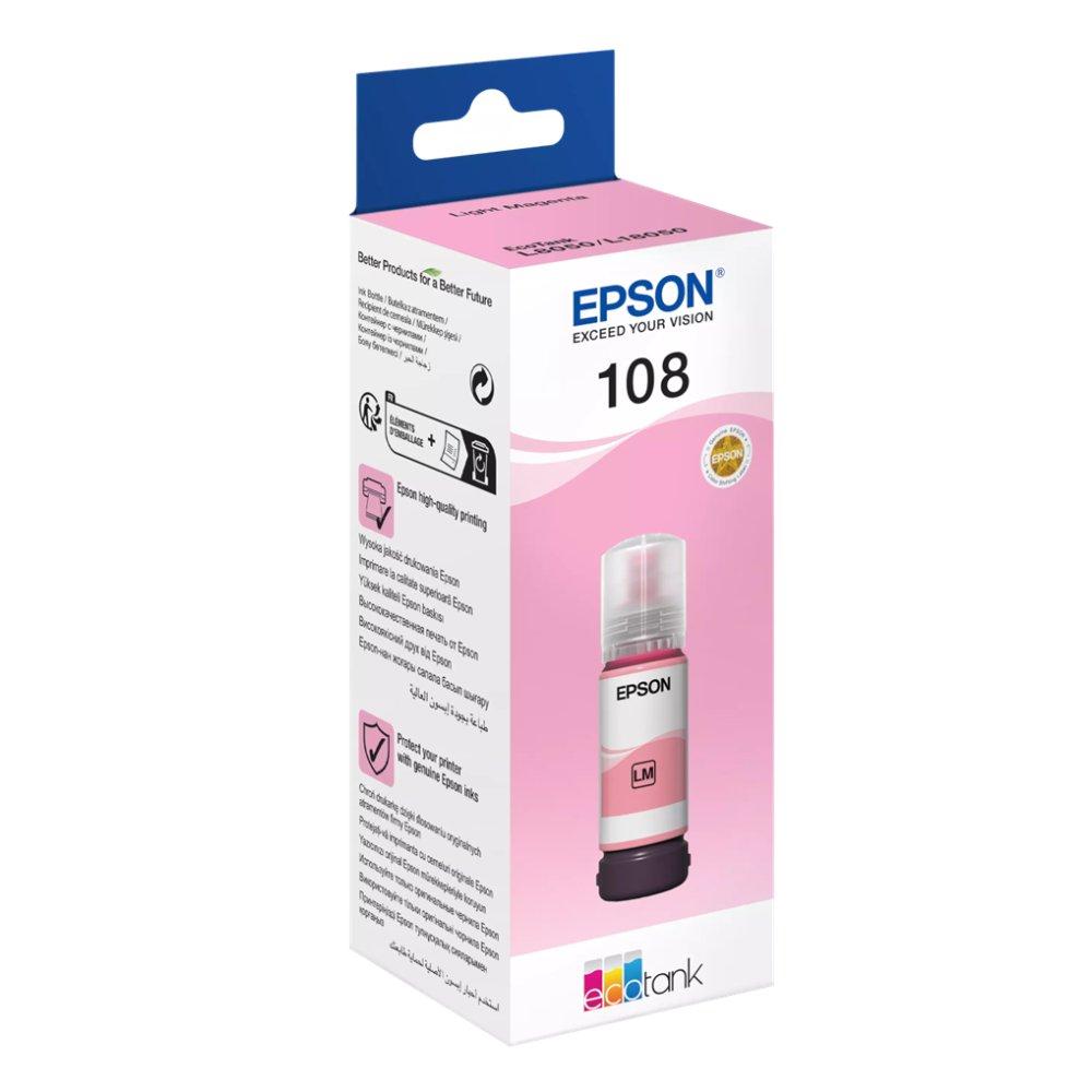 EPSON 108 EcoTank Light Magenta ink bottle, ECO-108