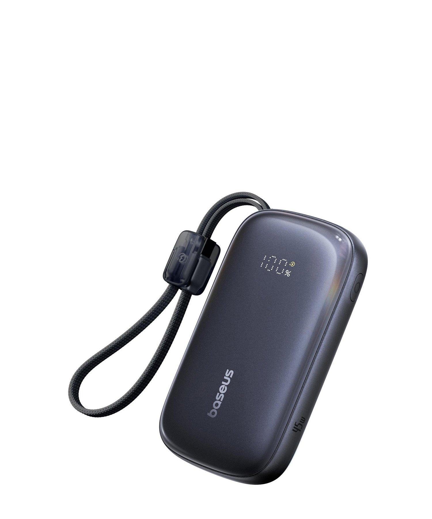 Baseus EnerFill FC21 QPow 3 Ultra Power Bank, 10000 mAh, 45W, Detachable Cable, E0027Q00 - Cosmic Black