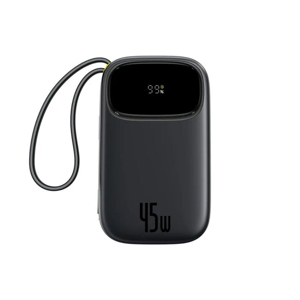 Baseus EnerFill FC31 Power Bank, 20000 mAh, 45W, Built‑in USB‑C & Lightning Cables, P10082105123‑00 - Black.