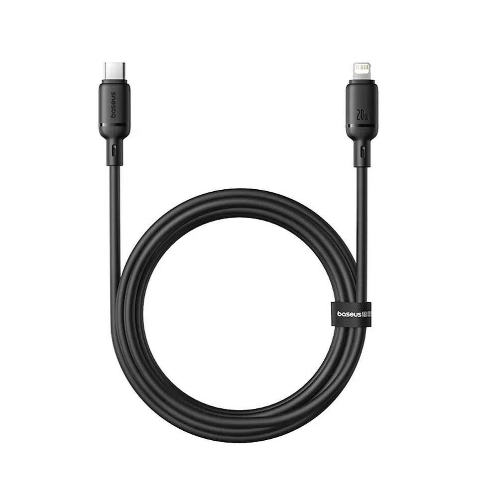 Baseus USB C to Lightning Silky Series Charging Cable, 20W, 2 M, Fast Charging, P10377700113-01 - Black