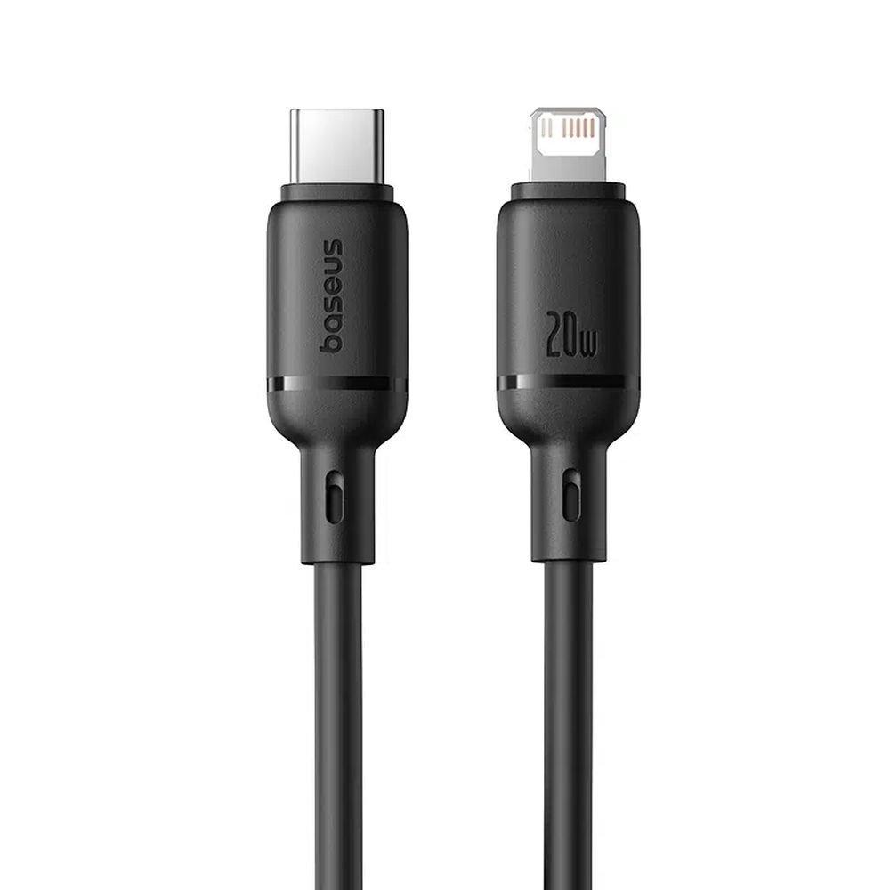 Baseus USB C to Lightning Silky Series Charging Cable, 20W, 2 M, Fast Charging, P10377700113-01 - Black
