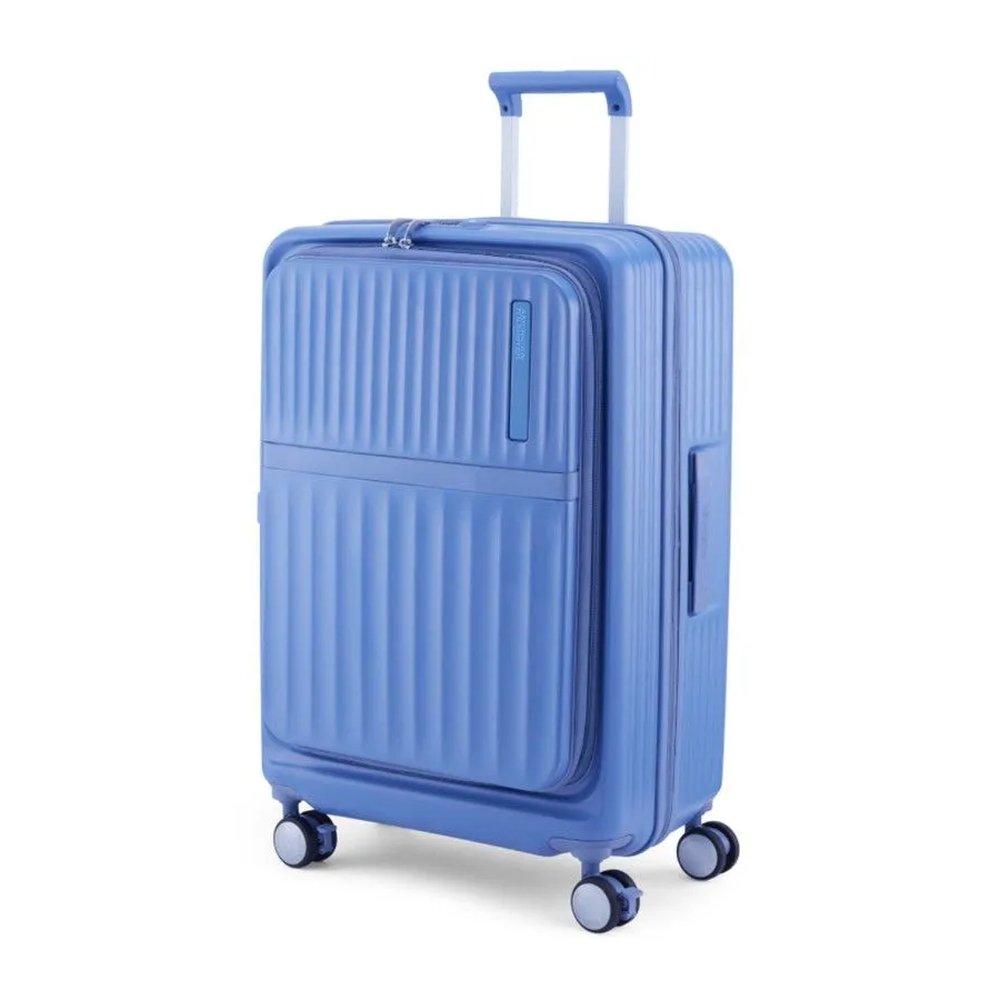 American Tourister Trento Hard Luggage Bag, Meduim -Blue