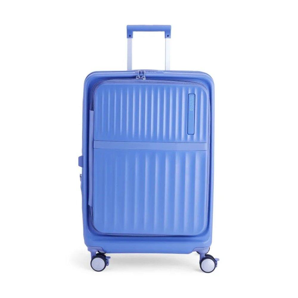 American Tourister Trento Hard Luggage Bag, Meduim -Blue