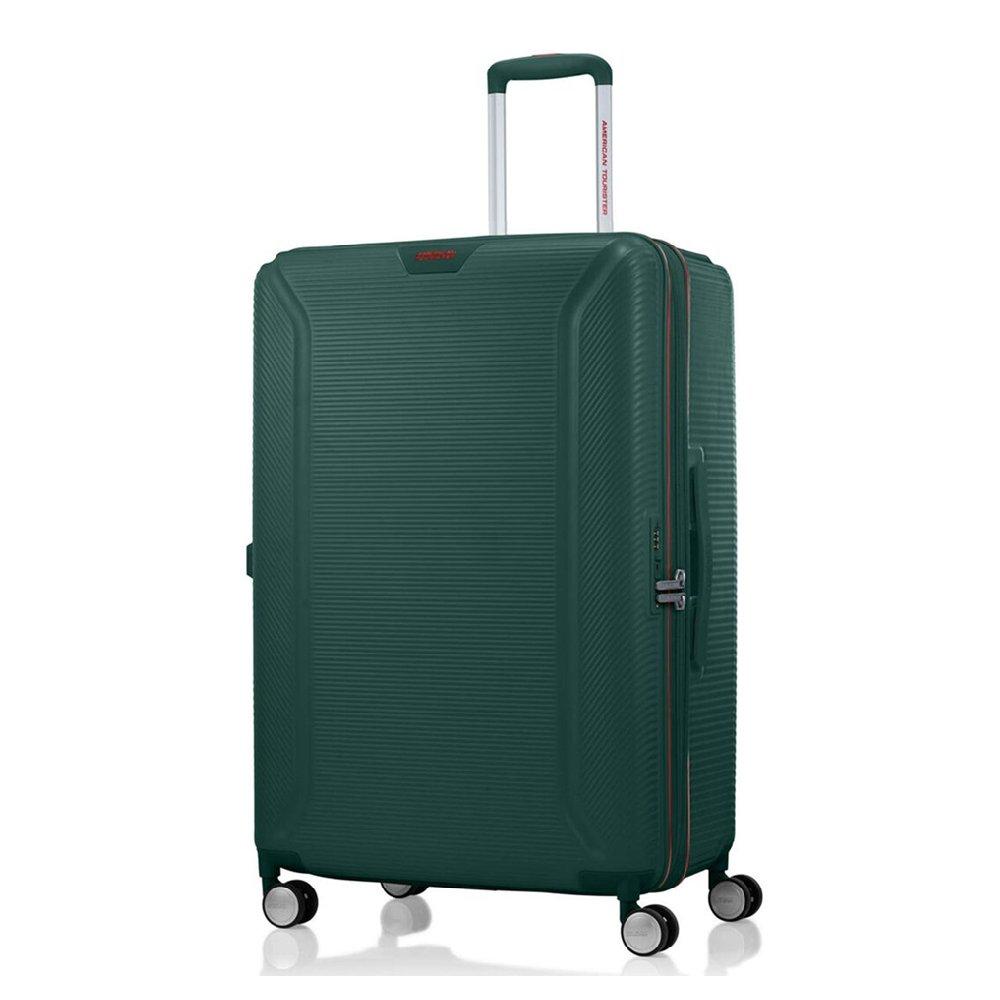 American Tourister Robotech Hard Luggage Bag, Polycarbonate, Large, QO8X14023 - Green