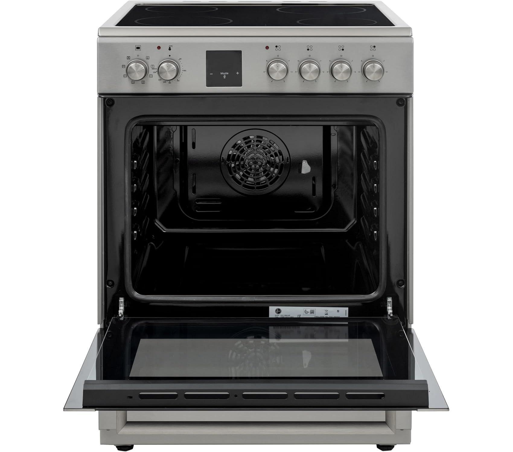 Hoover Free Standing 60x60 Cm Ceramic/Electric Cooker, HVC-V64E-SP - Silver