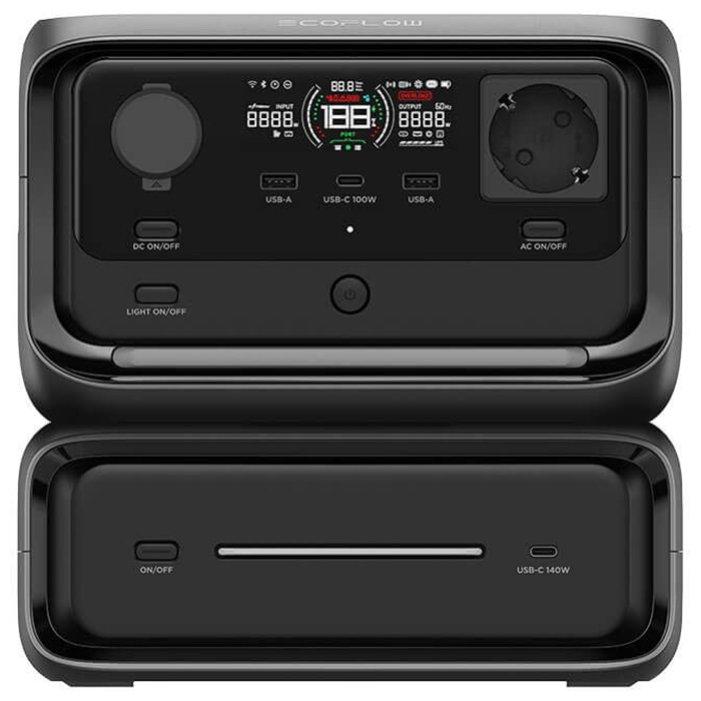 EcoFlow River 3 Max 1200W Portable Power Station, EFRVR3MAX-UK-CBOX – Black