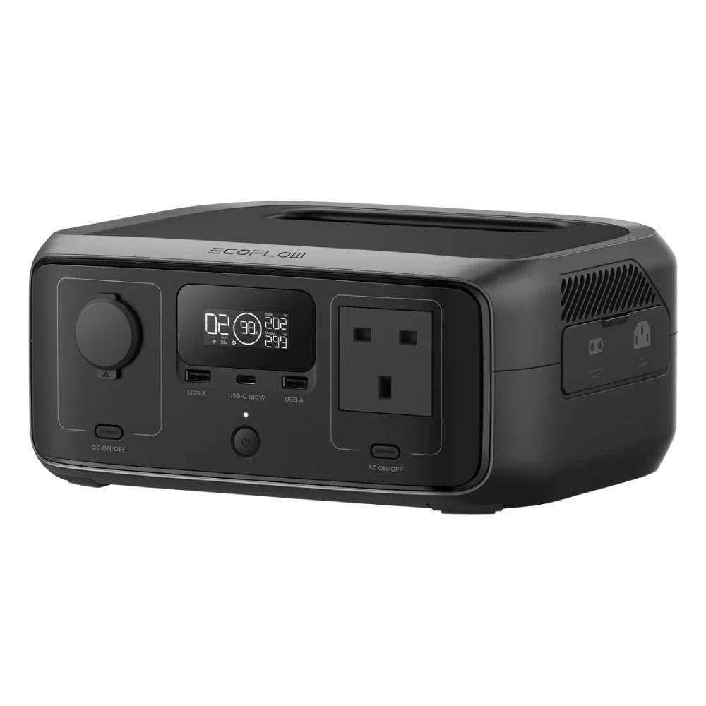 EcoFlow River 3 UPS 600W Portable Power Station, EFRVR3-UPS-EN-CBOX – Black