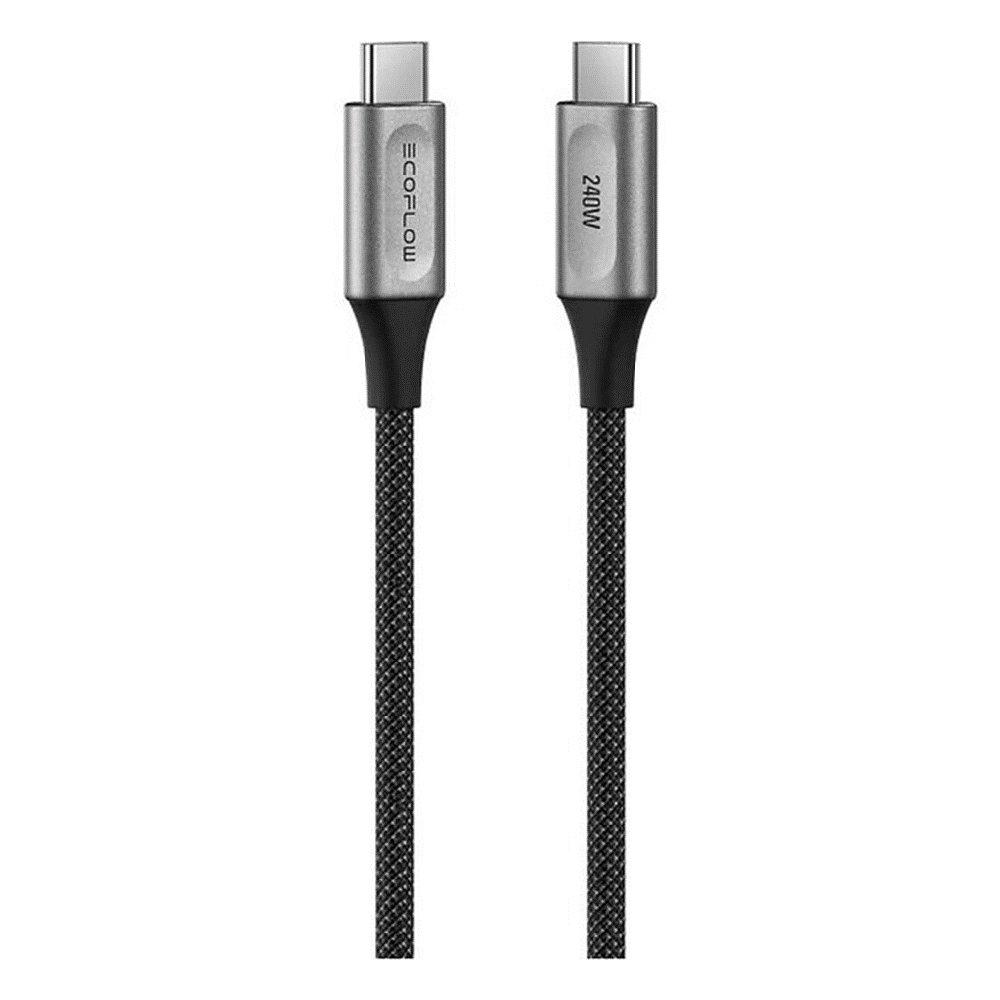 EcoFlow RAPID 240W USB-C Cable, EFA-240W-C-C-CABLE - Black
