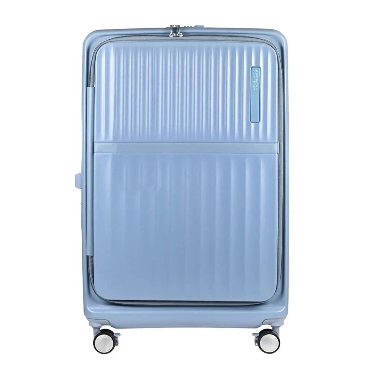 American Tourister Trento + Spinner Hard Luggage Bag, Large -Blue