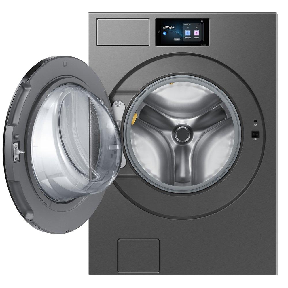 Samsung Front Load Washer, 21kg Washing Capacity, 11kg Drying Capacity, WD90F21BCSGK – Dark Steel