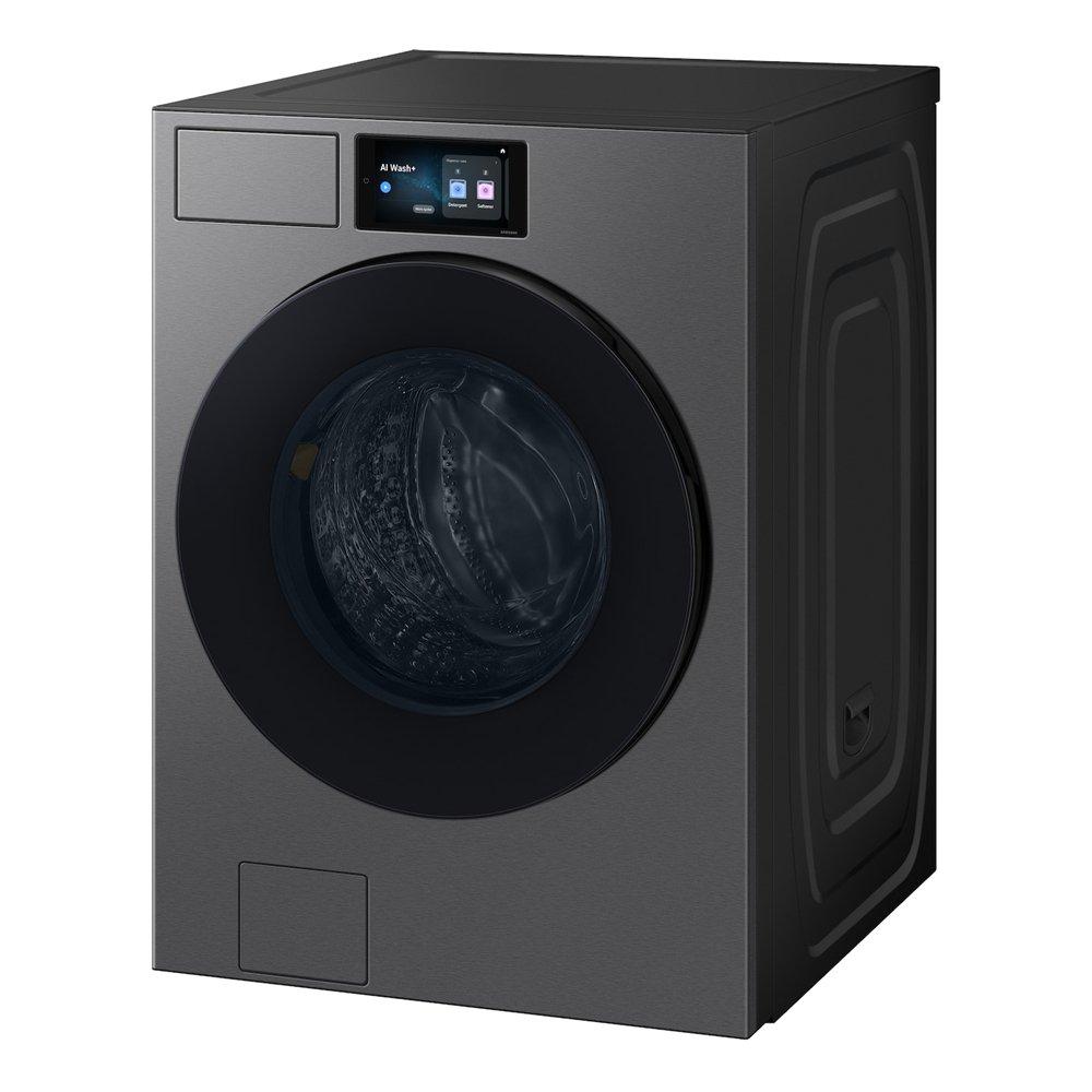 Samsung Front Load Washer, 21kg Washing Capacity, 11kg Drying Capacity, WD90F21BCSGK – Dark Steel