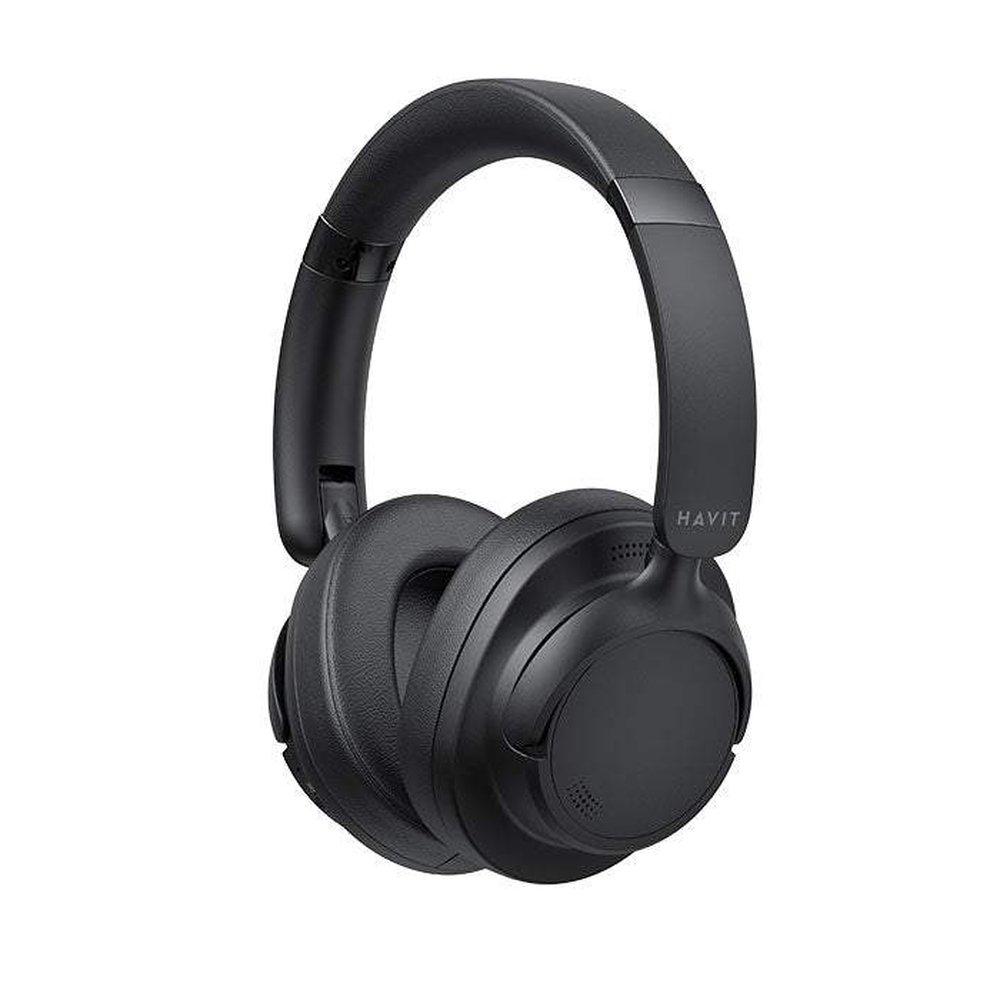 Havit Wireless Bluetooth Headphones, Active Noise Cancelling, Bluetooth 5.3, 40mm Drivers, 35H Battery Life, H652BT – Black