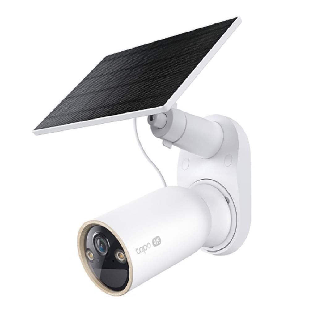 طقم كاميرا مراقبة تعمل بالطاقة الشمسية من تي بي لينك بدقة 4كيه و8 ميجابكسل - أبيض