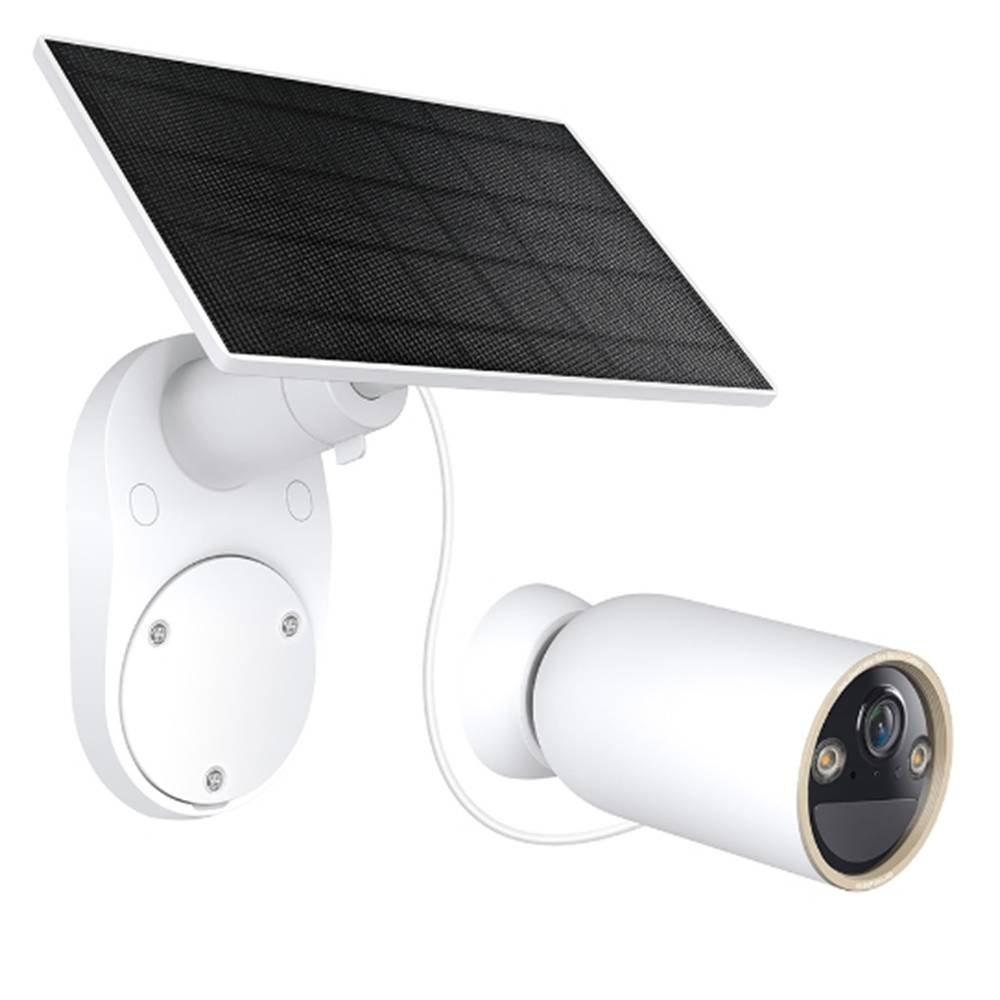 طقم كاميرا مراقبة تعمل بالطاقة الشمسية من تي بي لينك بدقة 4كيه و8 ميجابكسل - أبيض