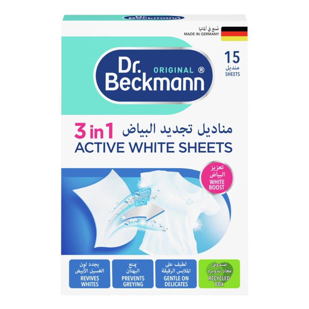 Dr. Beckmann 3in1 Active White Laundry Sheets, 15 Sheets