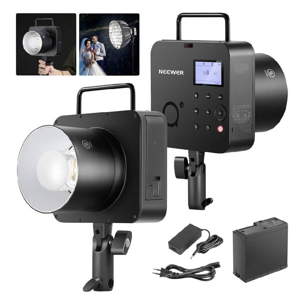 Neewer Q4 400W 2.4G TTL Flash with Battery (EU), 10102590 - Black.