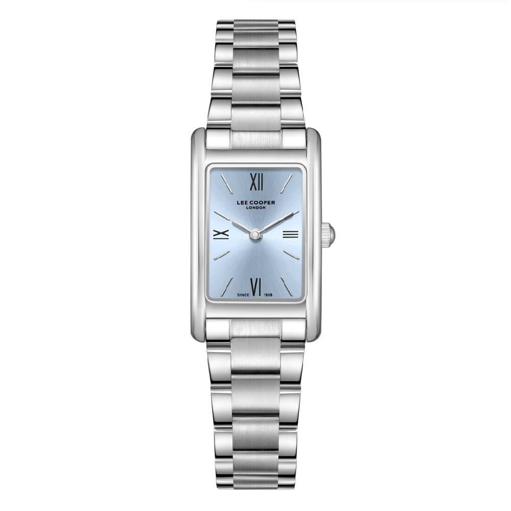 LEE COOPER Women's Analog Blue Dial Watch,  LC08300.300 - Silver