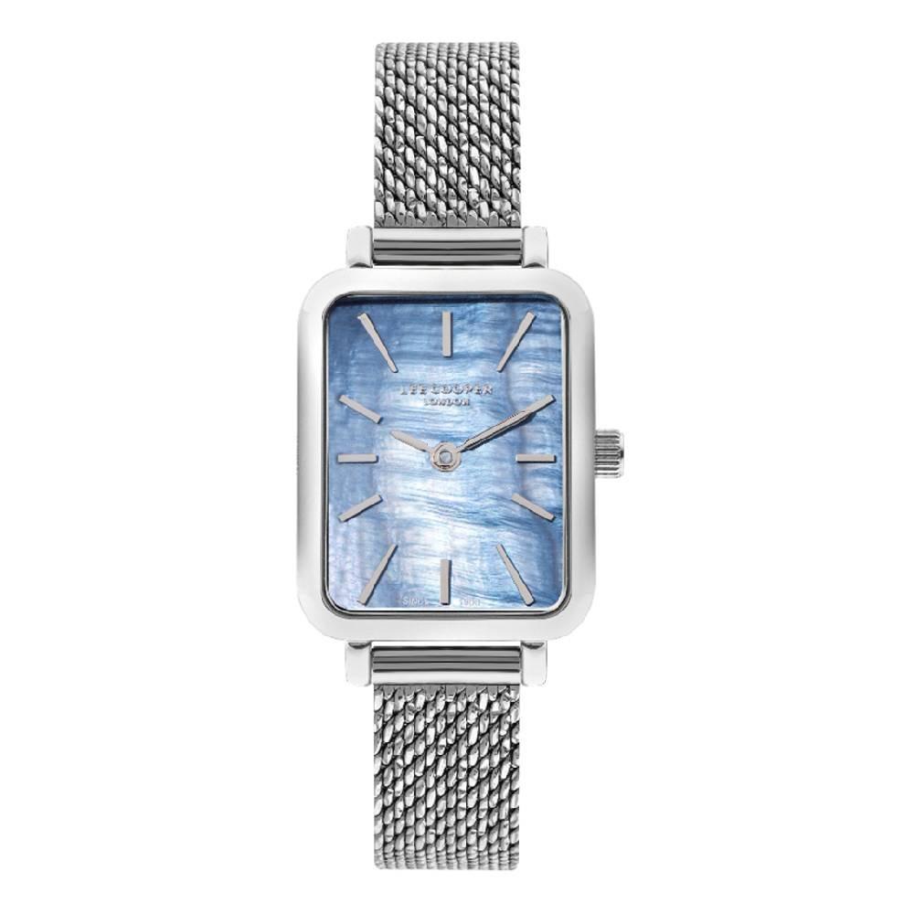 Lee Cooper Women's Analog Blue Mop Dial Watch, LC07815.390 - Silver