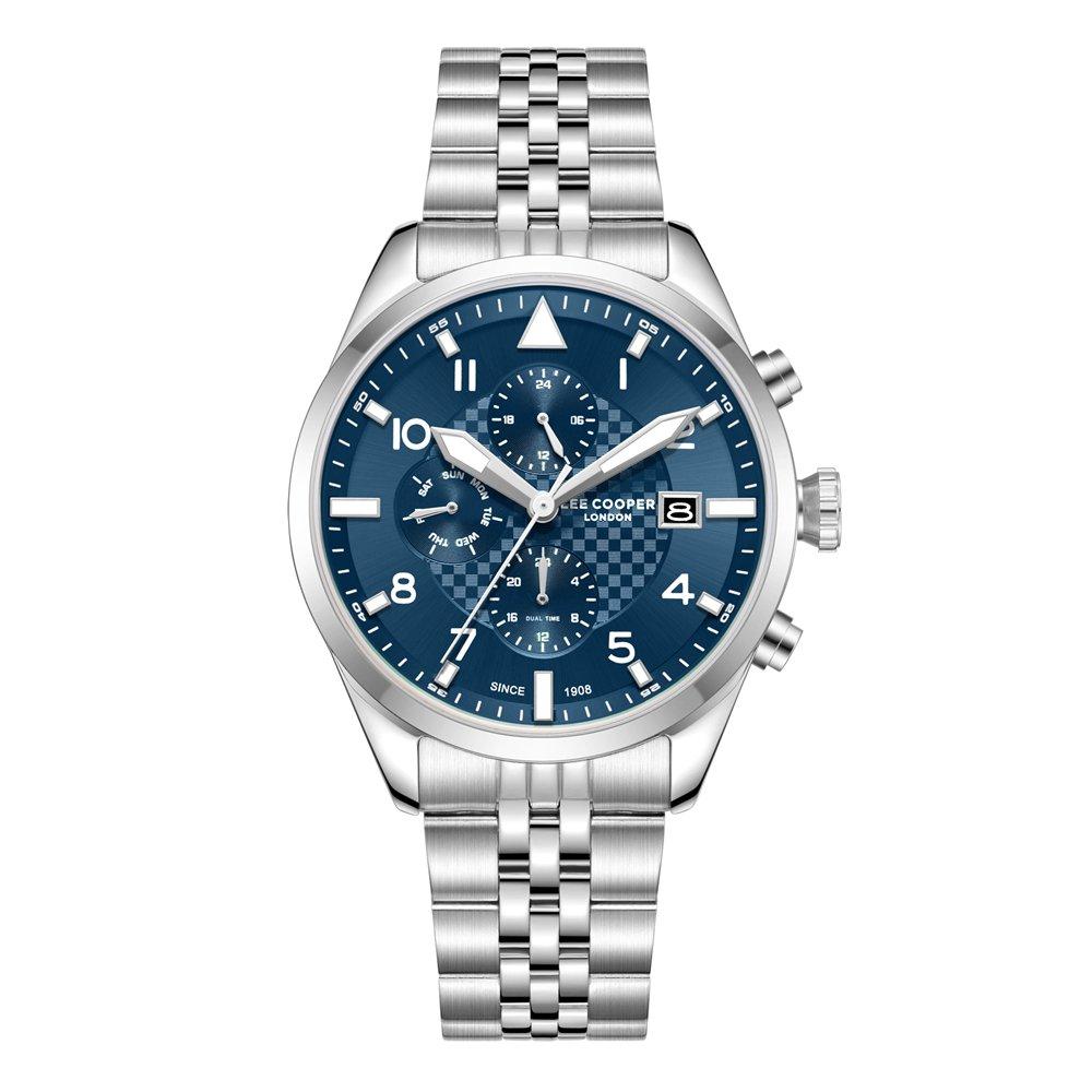 ساعة لي كوبر للرجال، متعددة الوظائف، 41 مم، LC08318.390  - أزرق