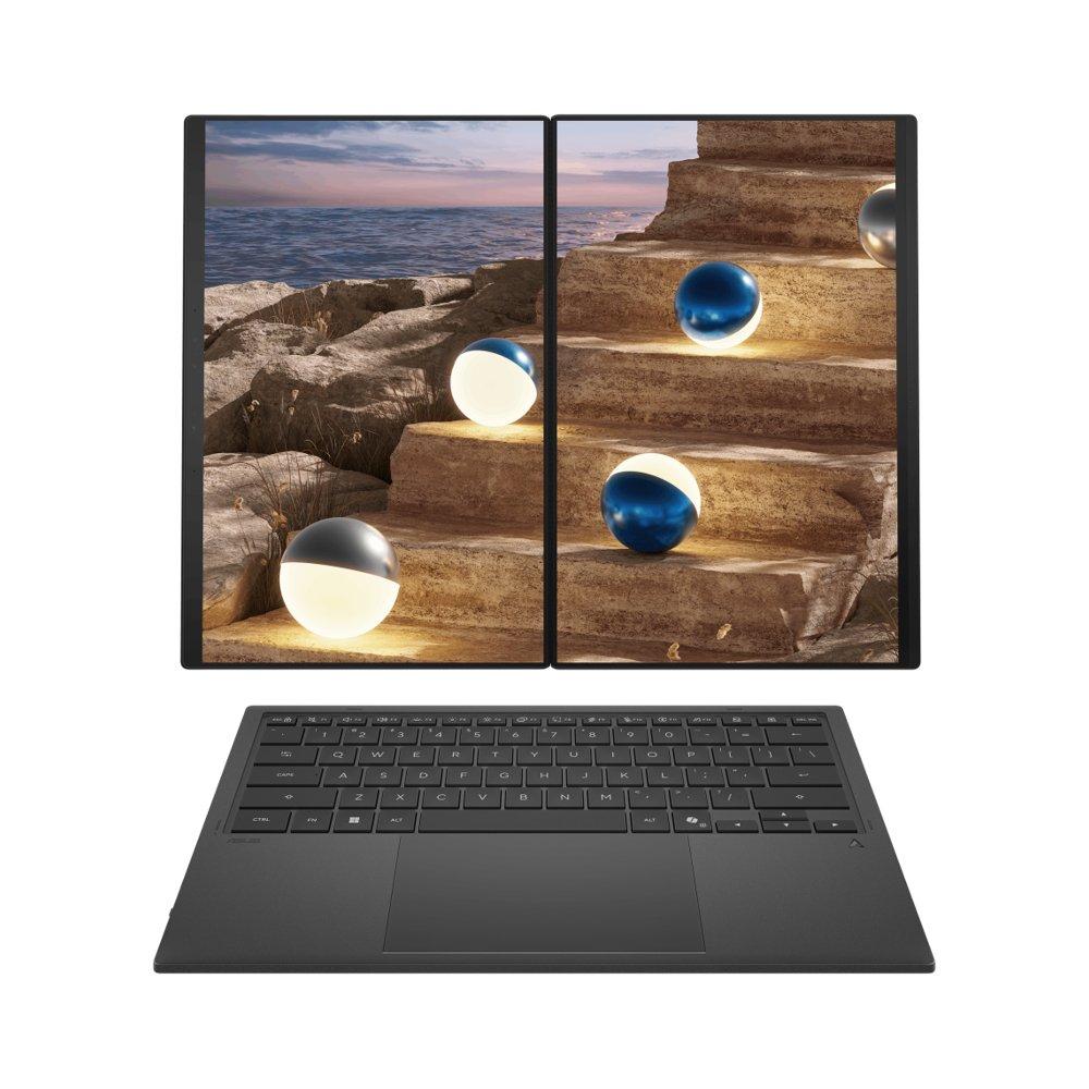 Asus Zenbook Duo Laptop, Intel Core Ultra 7 Processor, 32GB, 1TB SSD, Integrated Intel Graphics, 14.0 Inch, Windows 11 Home, UX8407AA-SN062W - Grey.