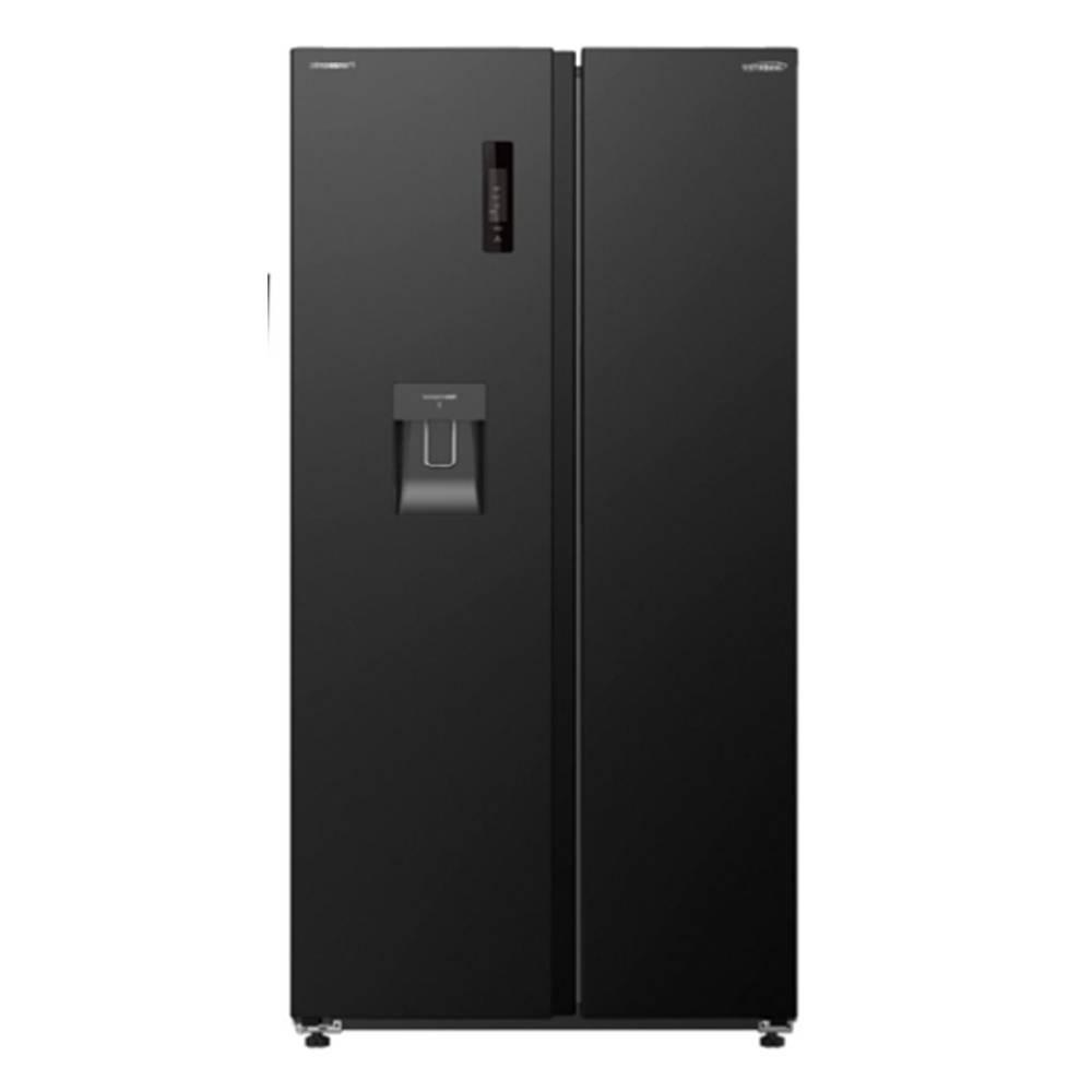 Panasonic Side by Side Refrigerator, 610L, 21.5 CFT, NR-BS80DMKKW - Black .