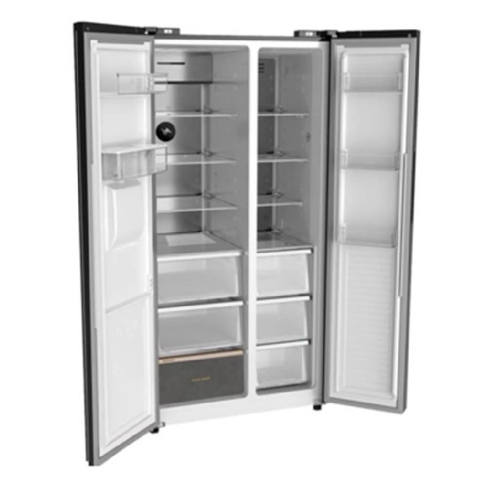 Panasonic Side by Side Refrigerator, 610L, 21.5 CFT, NR-BS80DMKKW - Black .