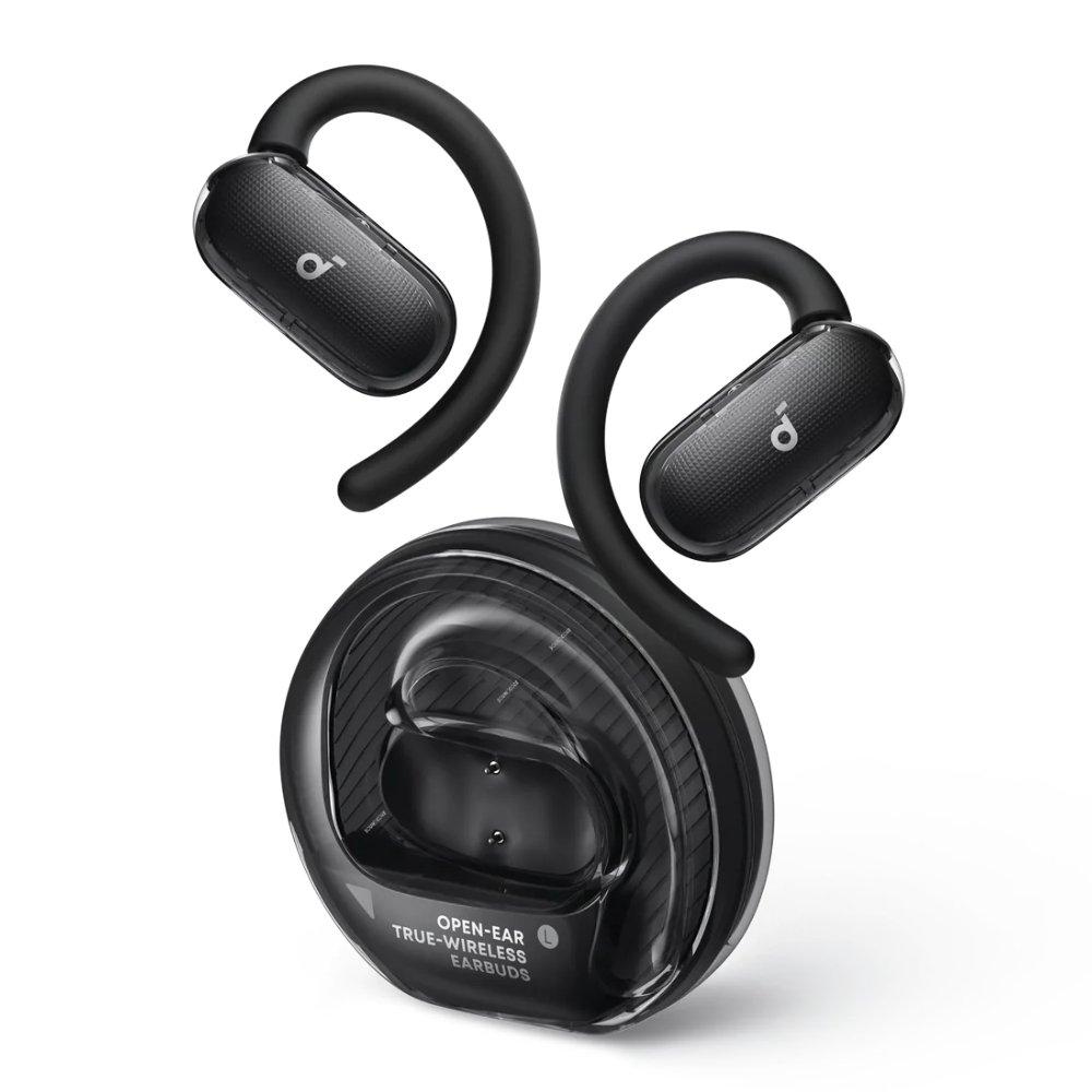 Anker Soundcore V40i Adjustable Open-Ear Earbuds, A3878H11 - Black