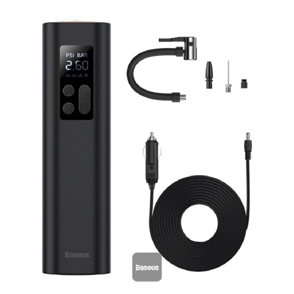 Baseus Super Mini Inflator Pump Air Compressor Portable Hand-Held Auto Tire Pump - Black