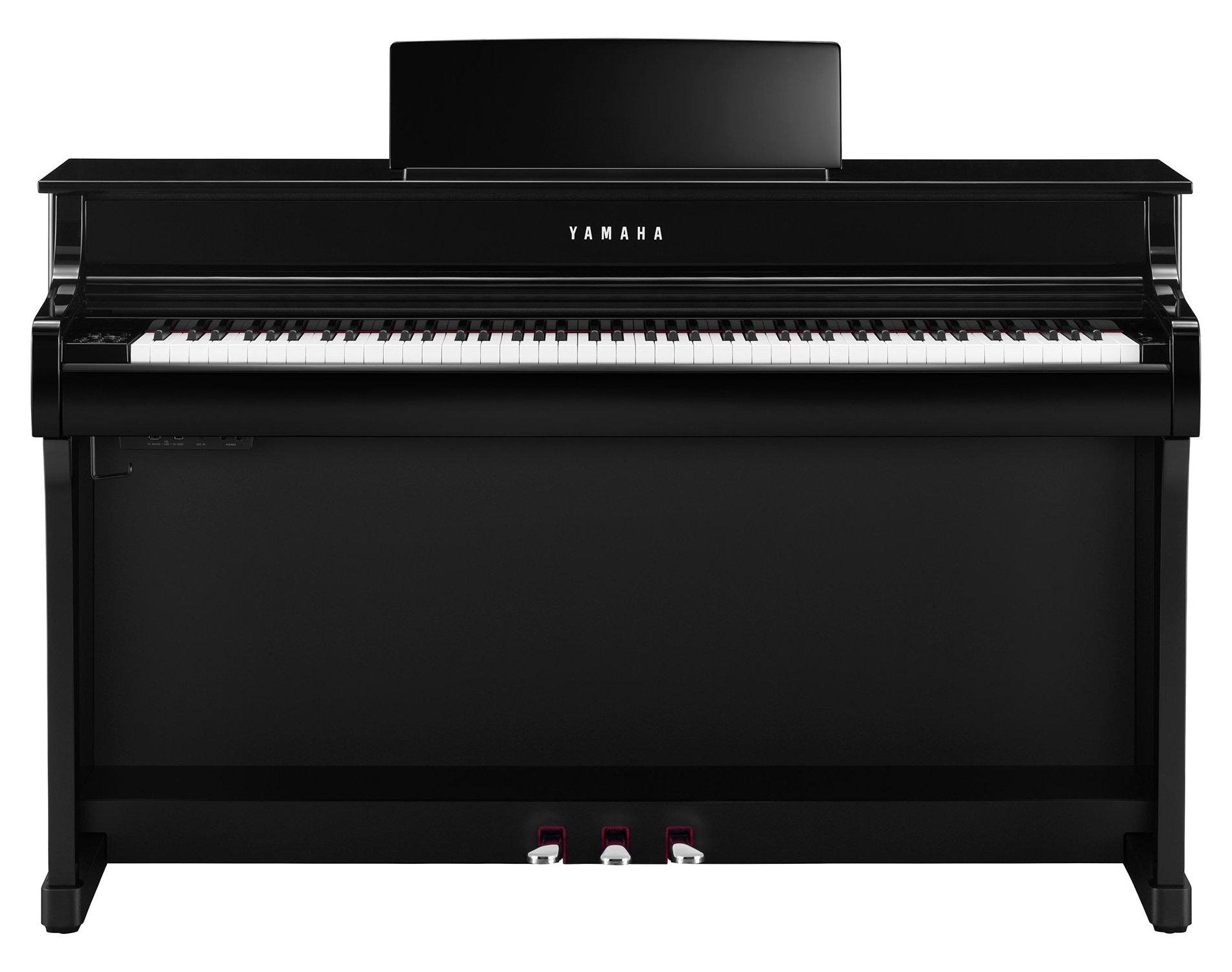 Yamaha Clavinova digital piano, 88-key GrandTouch-S weighted action, CFX & Bösendorfer piano voices, Bluetooth Audio/MIDI, CLP-835 – Black.