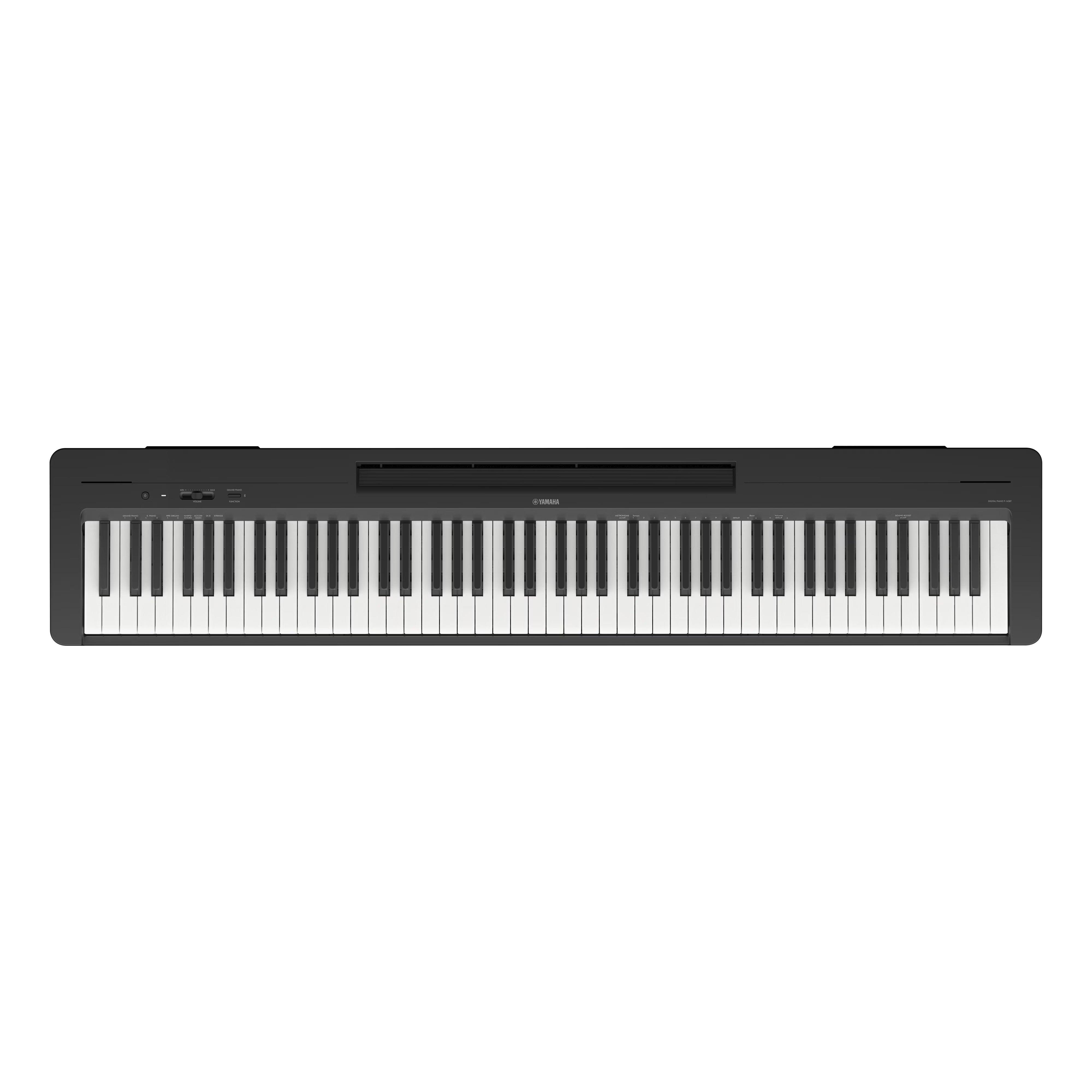 Yamaha P Series digital piano, 88-key GHC Graded Hammer Compact keyboard, CFIIIS concert grand voices, Bluetooth audio, P-145BT – Black.