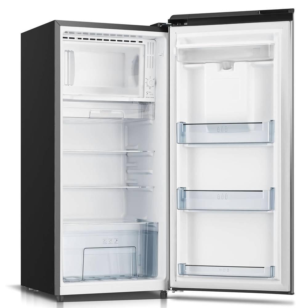 ثلاجة هوفر بباب واحد سعة 156 لترًا، 5.5 قدم مكعب، HSD-K195-S - فضي