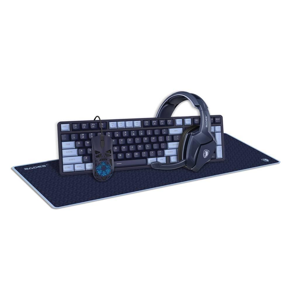 مجموعة ساديس أوبسيديان أرسينال SA-D20 4 في 1 للألعاب - أزرق