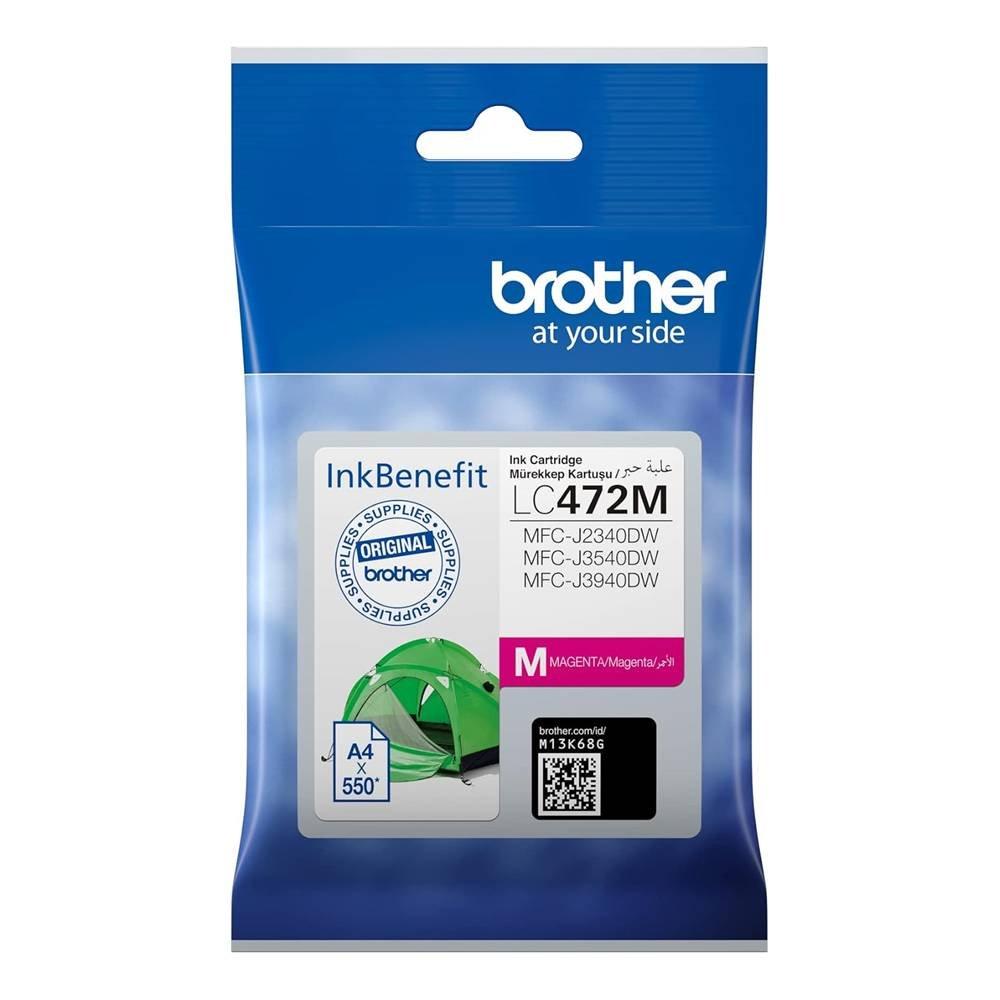  Brother Genuine Yield Magenta Ink, 550 Page, LC472M 