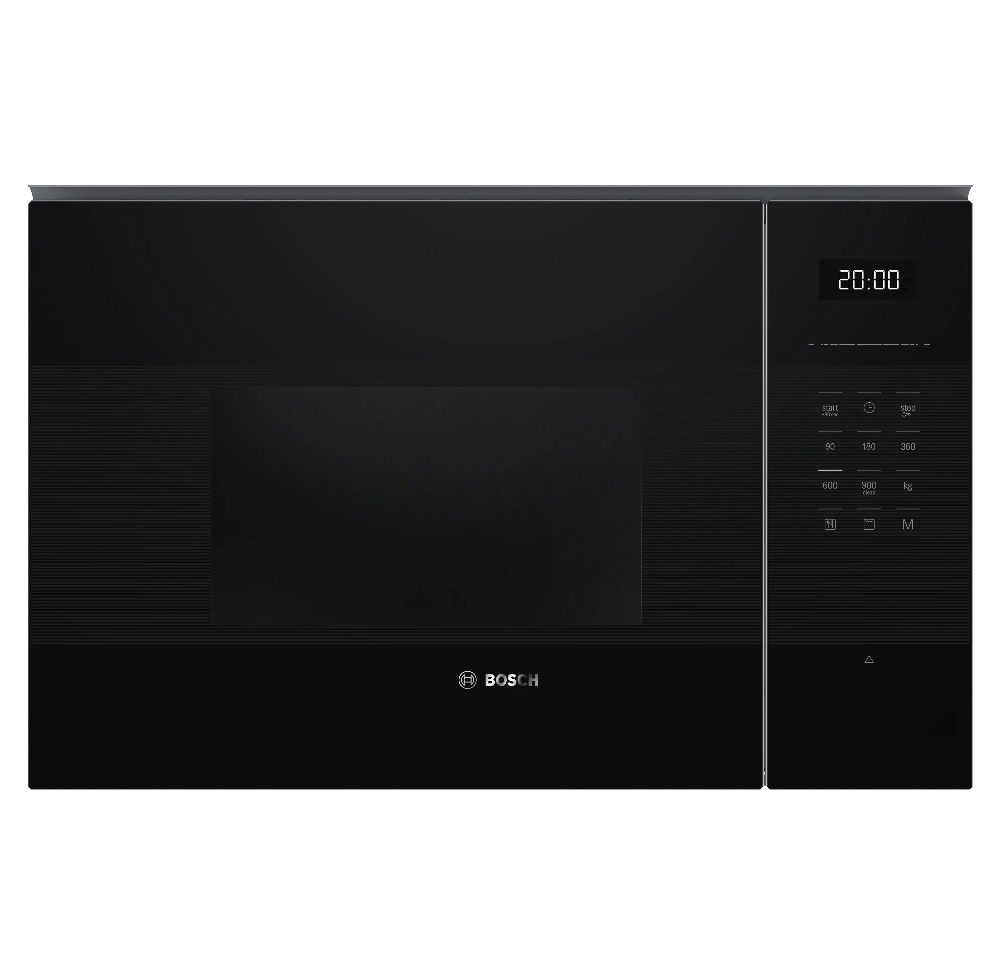 Bosch BEL554MB2M Built-In Microwave Oven with Grill, 25L Capacity, 900W Microwave Power, 1200W Grill, 5 Power Levels, 8 Auto Programs, Hydrolytic Cleaning System, LED Display, BEL554MB2M – Black