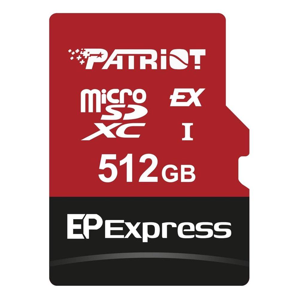 Patriot EP Series 512GB MicroSD Memory Card – Red