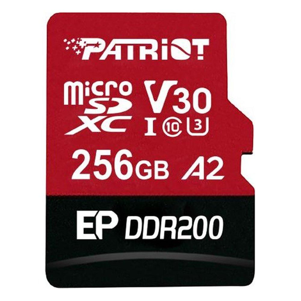 Patriot EP DDR200 V30 A2 microSD UHS-I Memory Card, 256GB – Red